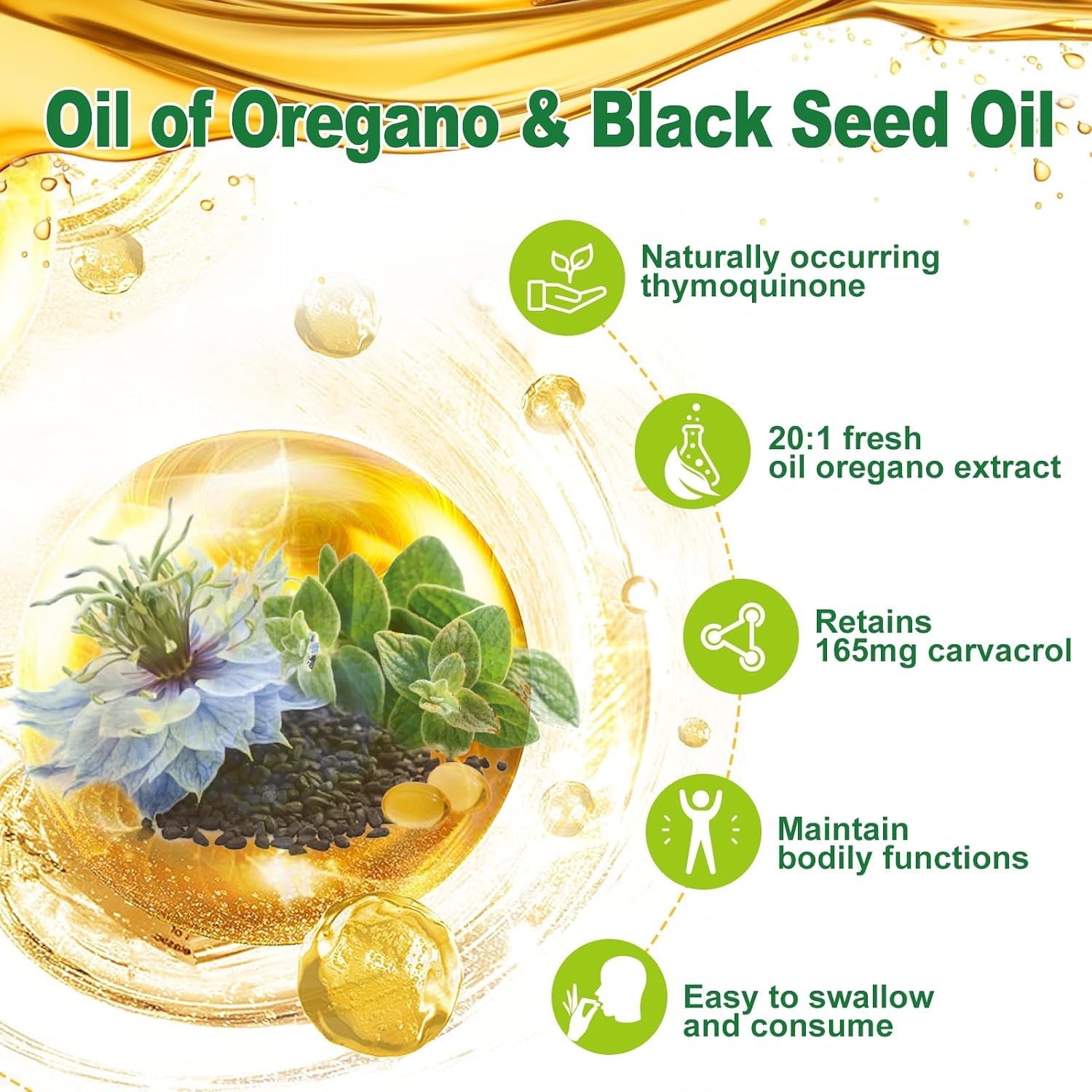 Nature's live Oil of Oregano with Black Seed Oil — Amazon image 3