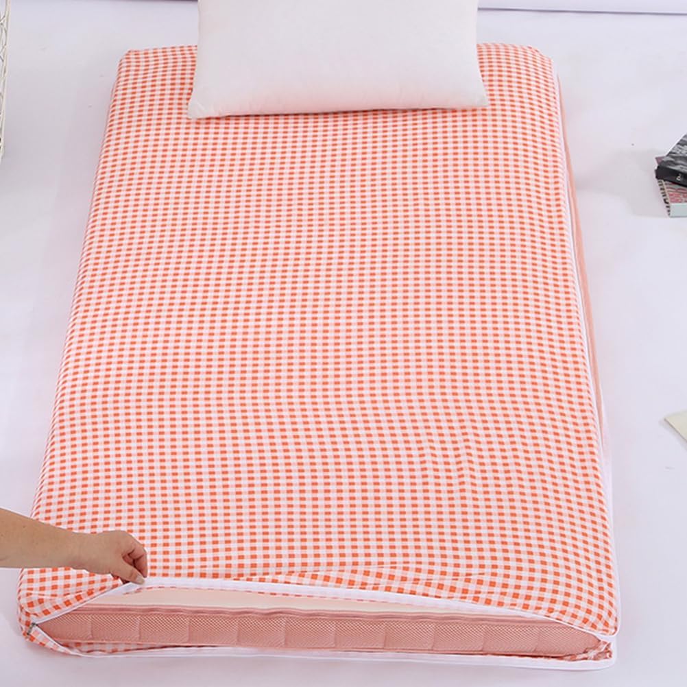 Brown,90x200cm, Futon Floor Mattress Cover with Zipper Futon Slipcover Full Wrap Dustproof Soft Traditional Japanese Futon Mattress Protector Tatami Mattress Cover Machine Washable