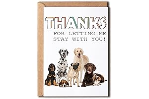 Dog Sitter Thank You Gifts: 'Thanks for Letting Me Stay with You' Card