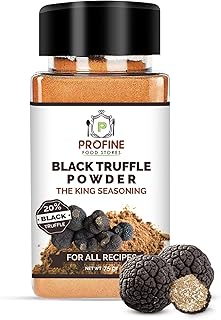 Profine Food Tuber Black Truffle Powder - Organic Truffle Seasoning with 20% Black Truffles Ingredient - Net 75g Pet Container - Truffle Gourmet Food