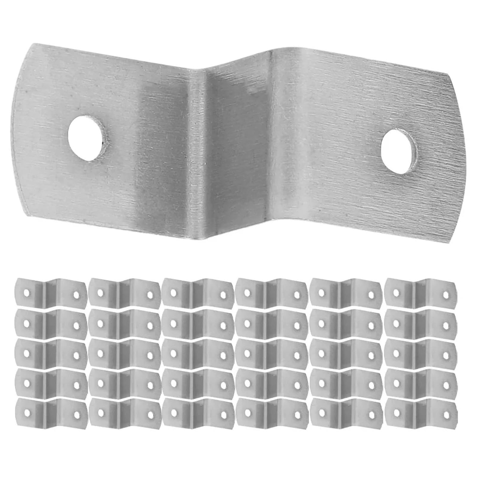 Offset Canvas Clips 200pcs Z Clips Corner Brackets Silver for Picture Frames Canvas Framing Hardware Photo Frame Fasteners Wall Shelf Mounting