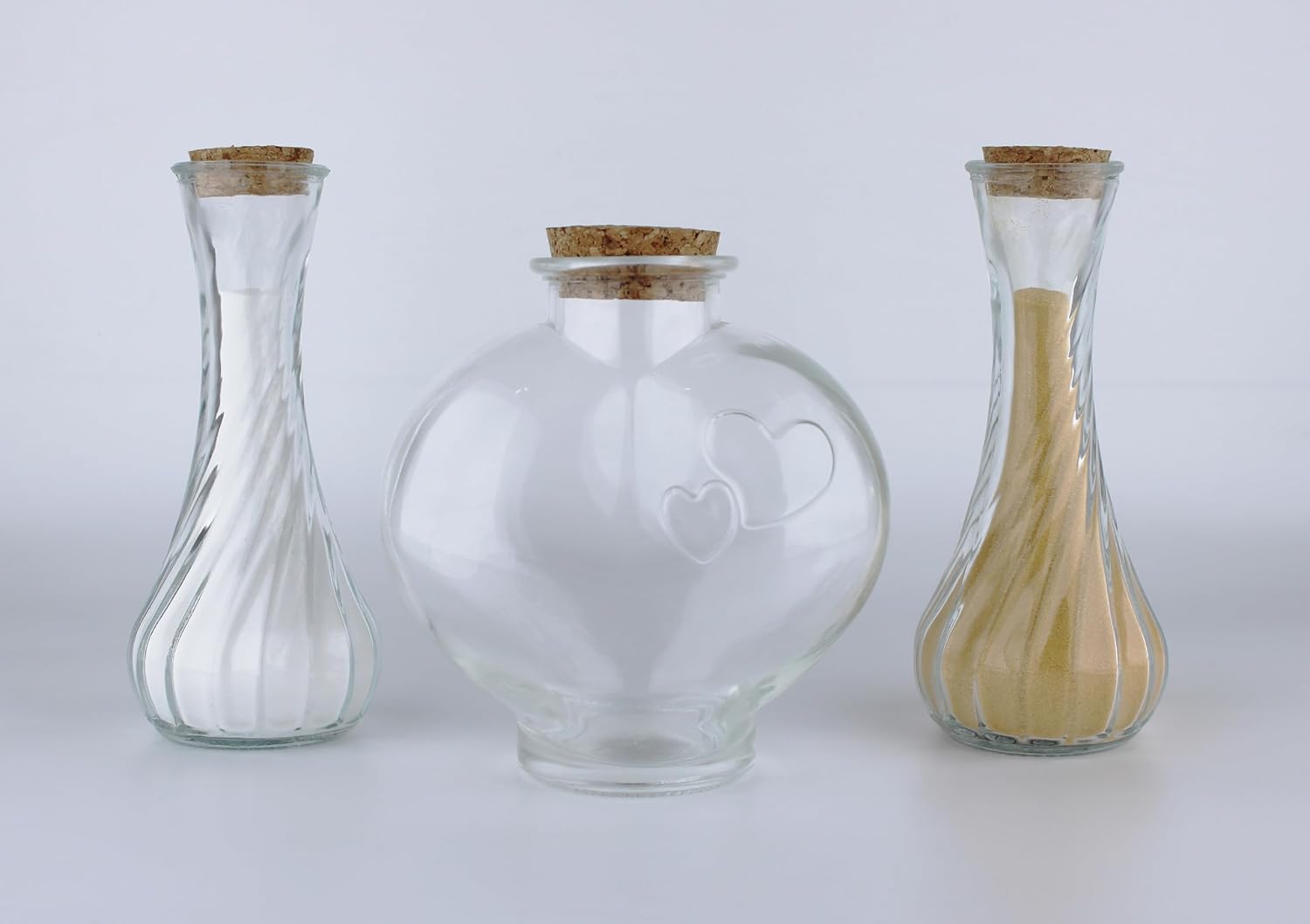 Unity Sand Ceremony Set for Wedding Handmade Decorative Jars with Sand and lid