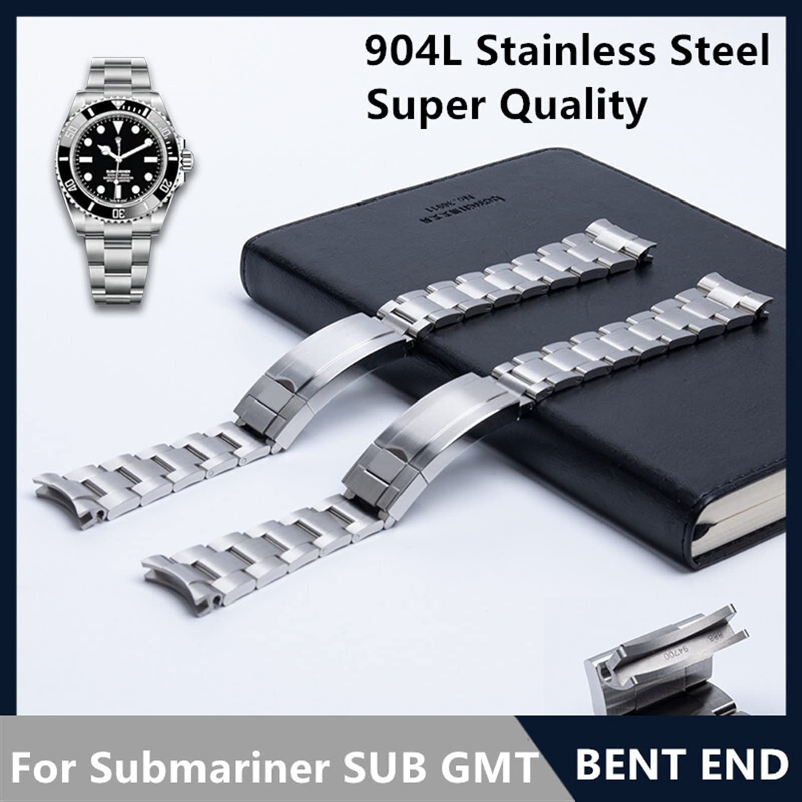 Amazon.com: FULNES Brushed 904L Stainless Steel 20mm Watch Band 
