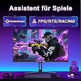 Minifire 27 inch WQHD 240Hz Gaming Monitor 1440P-1ms AMD FreeSync 丨DCI-P3 98% 丨Fast IPS丨Loudspeaker丨HDR10 丨2×DP1.4丨2×HDMI丨Height adjustable vertical/horizontal rotatable Gaming PC Monitor - 6