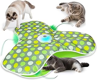 FUGODIWI Interactive Cat Toy, Self-Employment, Electric Cat Toy, Intelligence Toy for Cats with Removable Feathers, Automatic Mouse Catching Game, USB Charging product image