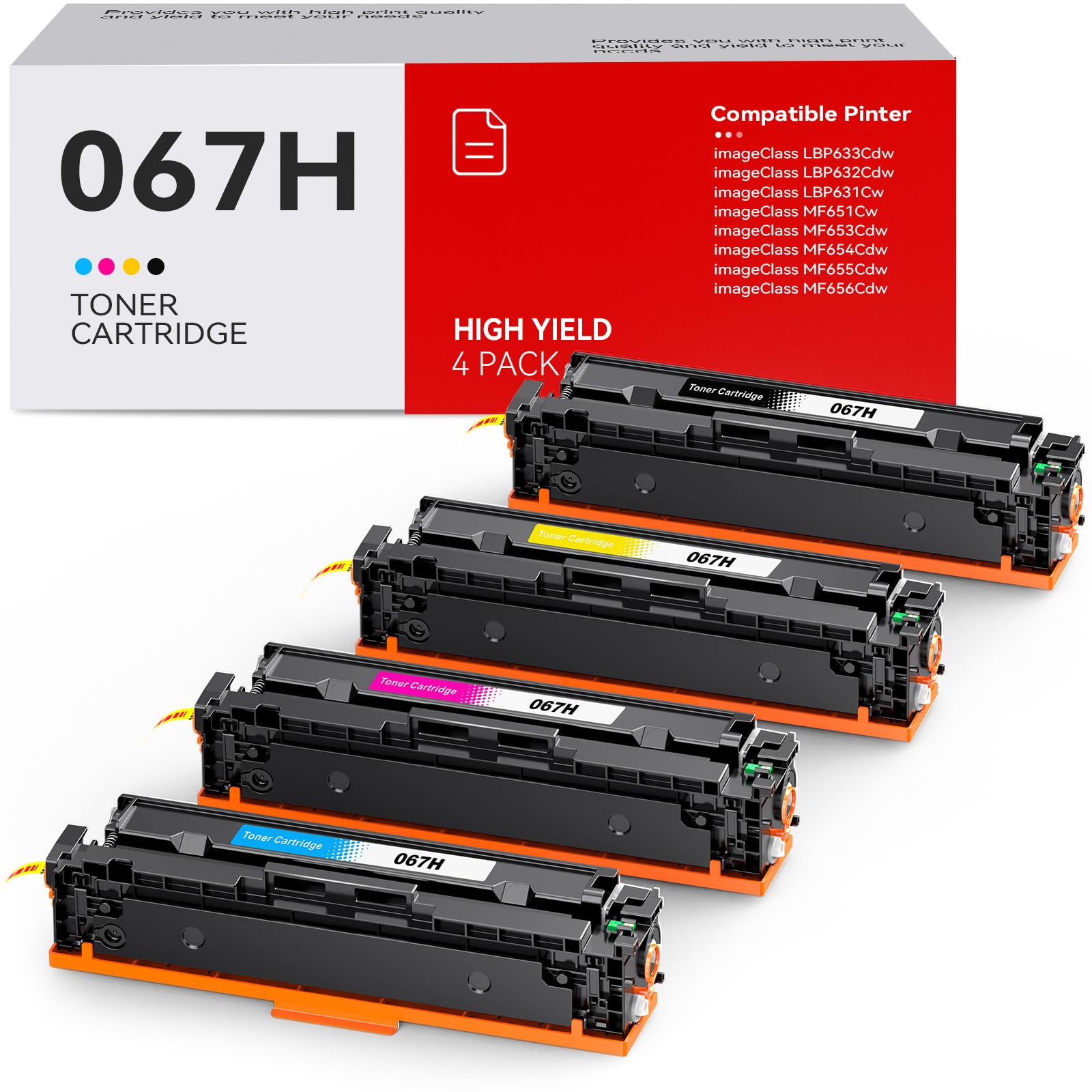 Amazon.co.jp: 067H 067 トナーカートリッジセット 4個パック 大容量