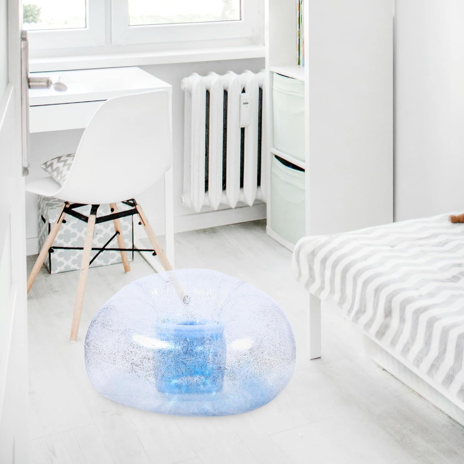 PRETYZOOM Portable Inflatable Stool for Camping Home Family-Friendly Easy to Clean Thin Material