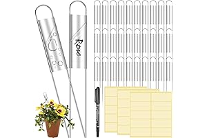 LEIFIDE Zinc Plant Markers | 61-Piece Garden Tagging System