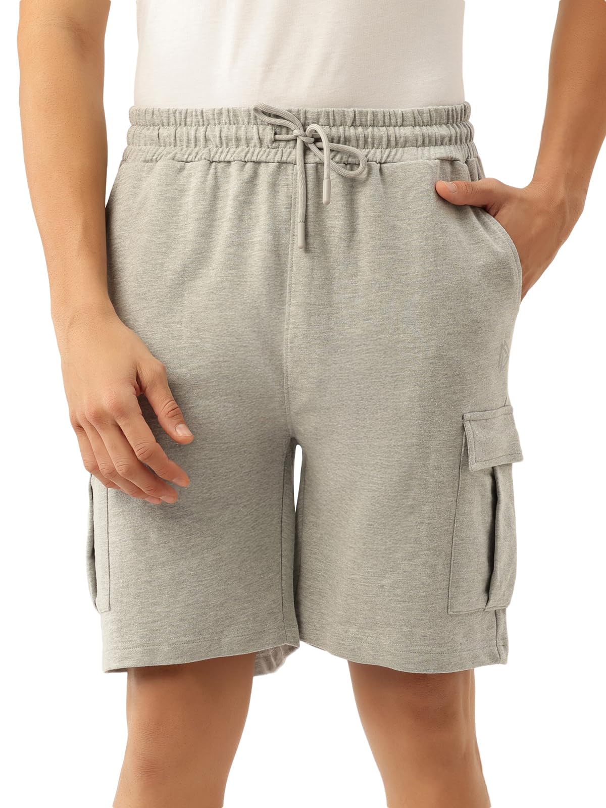john players Men’s Cotton Cargo Shorts with 4 Pockets & Adjustable Drawstring Waist-picture-40