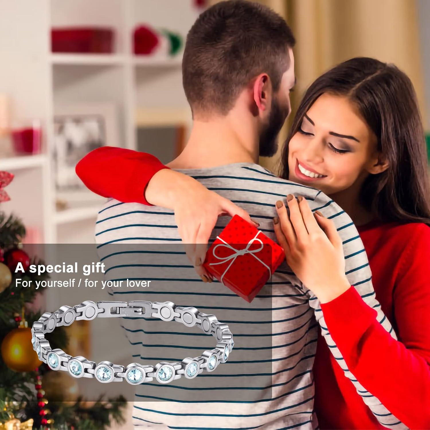 JEROOT Ultra Strength Magnetic Bracelets, Bracelet for Women and men, 3500-6000 Gauss Neodymium Magnets, Magnetic Field Therapy Jewelry Gift Comes With Adjustable Tools - Image 6