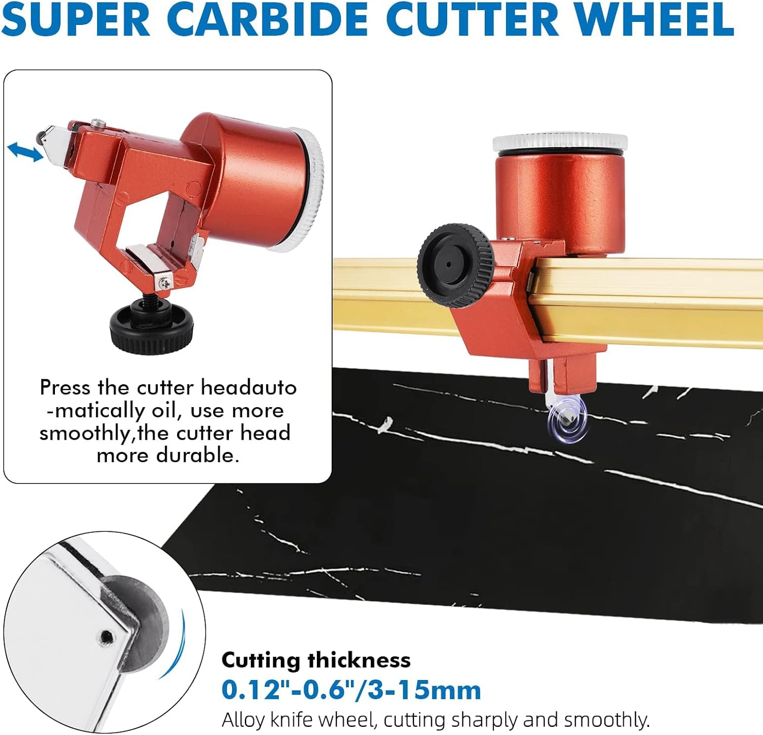 Manual Tile Cutter Professional Porcelain Ceramic Tile Cutter 1.5m Tiles Mirror Floor Glass Cutter with Heavy-Duty Tile Pliers 8Pcs Cutter Heads Large T Tile Cutter Hand Tools Precise