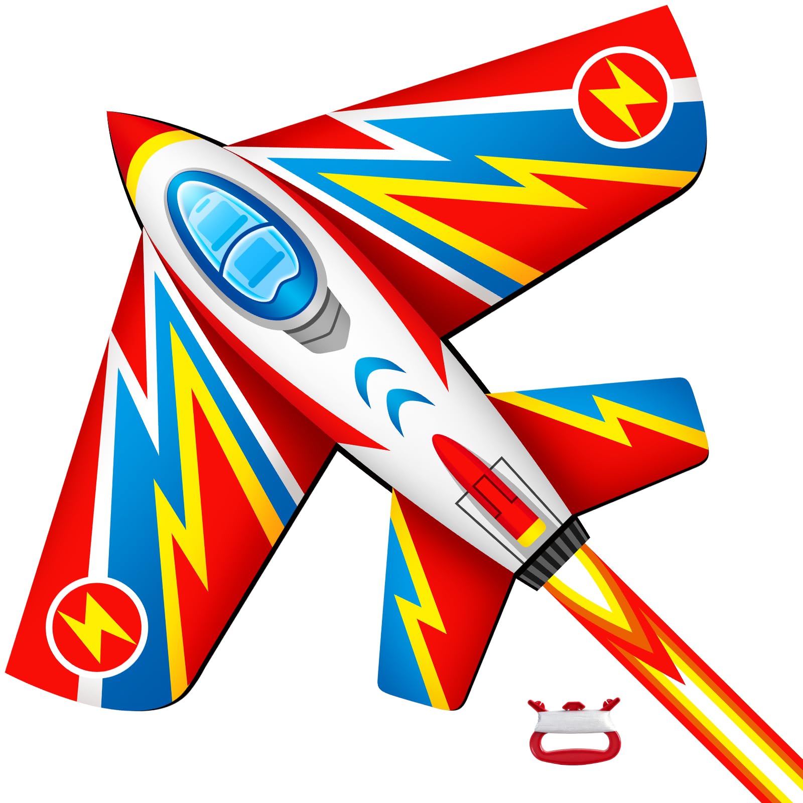 Huge Plane Kite for Kids and Adults Ages 4-8 Easy to Fly with Long Tail, Beach Kite for Children, Park Outdoor Activities Games & Family Trip — image 1