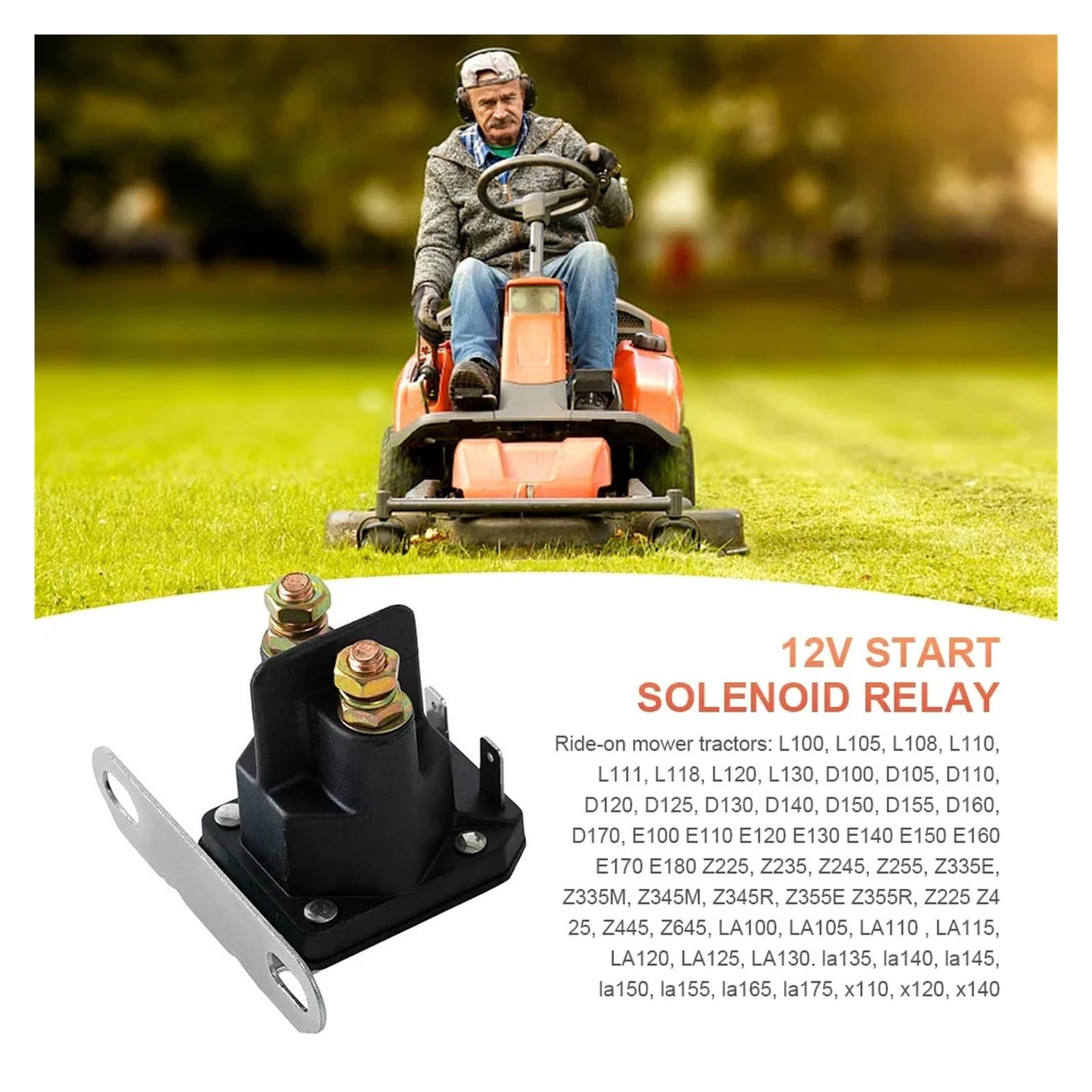 Relé de arranque for cortacésped de 12 V 725-04439A, for cortacésped, motocicleta, tractor, lancha, 1134-2962-01 33-335