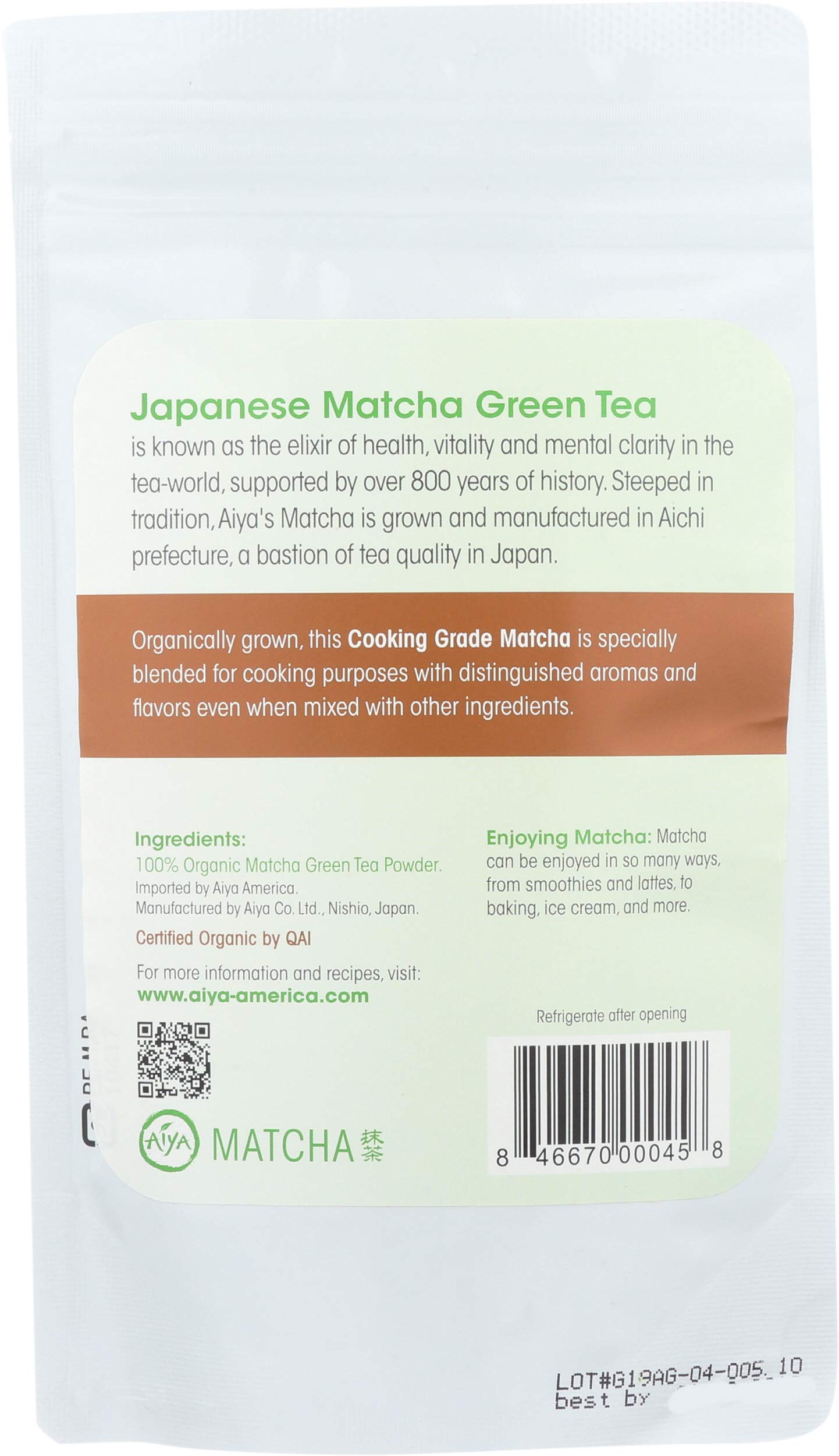 Aiya Tea Matcha Cooking Organic 3 5 Ounce — view 2