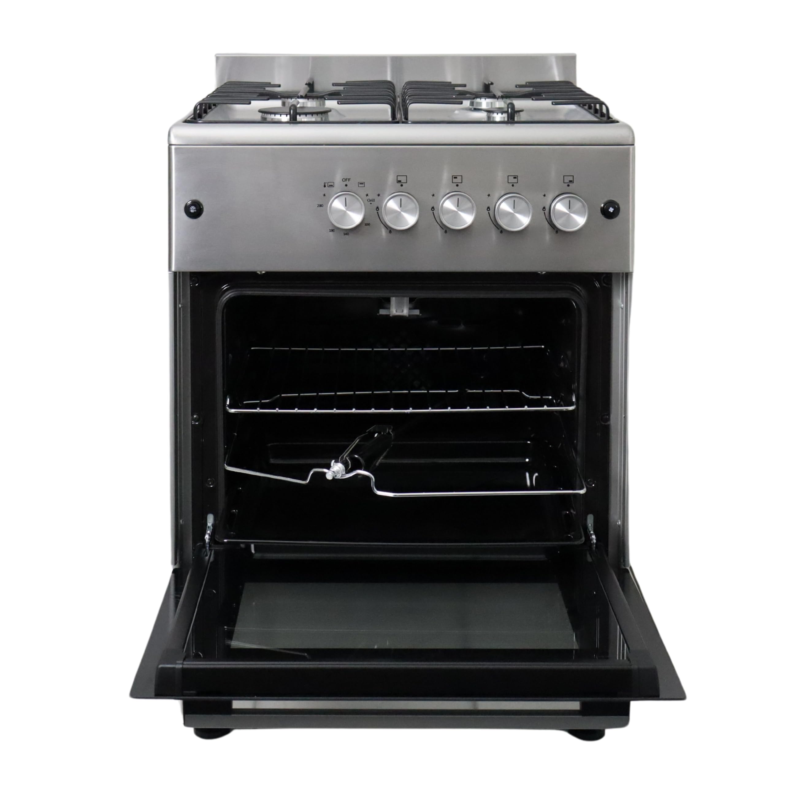 Gasline Gasherd SHGG6060FGIX Edehlstahl 60cm Gasbackofen mit Thermostat und Umluft