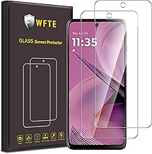 WFTE [2-Pack Screen Protector for Motorola Moto G55 5G, 9H Hardness, Fingerprints, Bubble-Free, Tempered Glass Screen Protector Motorola G55