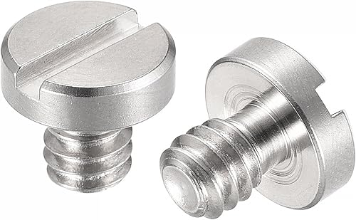 uxcell Tornillo de trípode para cámara, adaptadores de tornillo de montaje macho de 14 pulgadas, ranurados de 0.3 pulgadas de longitud para soporte