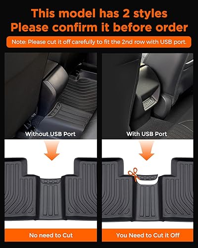 Miniatura 4 de Alfombrillas de piso para auto para Honda Civic 20222025, 2026 Sedán (No para Hatchback e Híbrido), Forros de Piso de TPE Antideslizantes para Todo