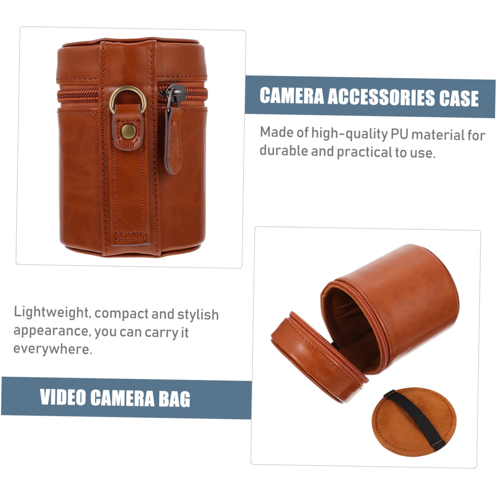 SHERCHPRY 3piezas Bolsa De Lente De Cámara Estuche De Transporte Práctico y Duradero para Lentes De Cámaras Digitales Compatible DSLR