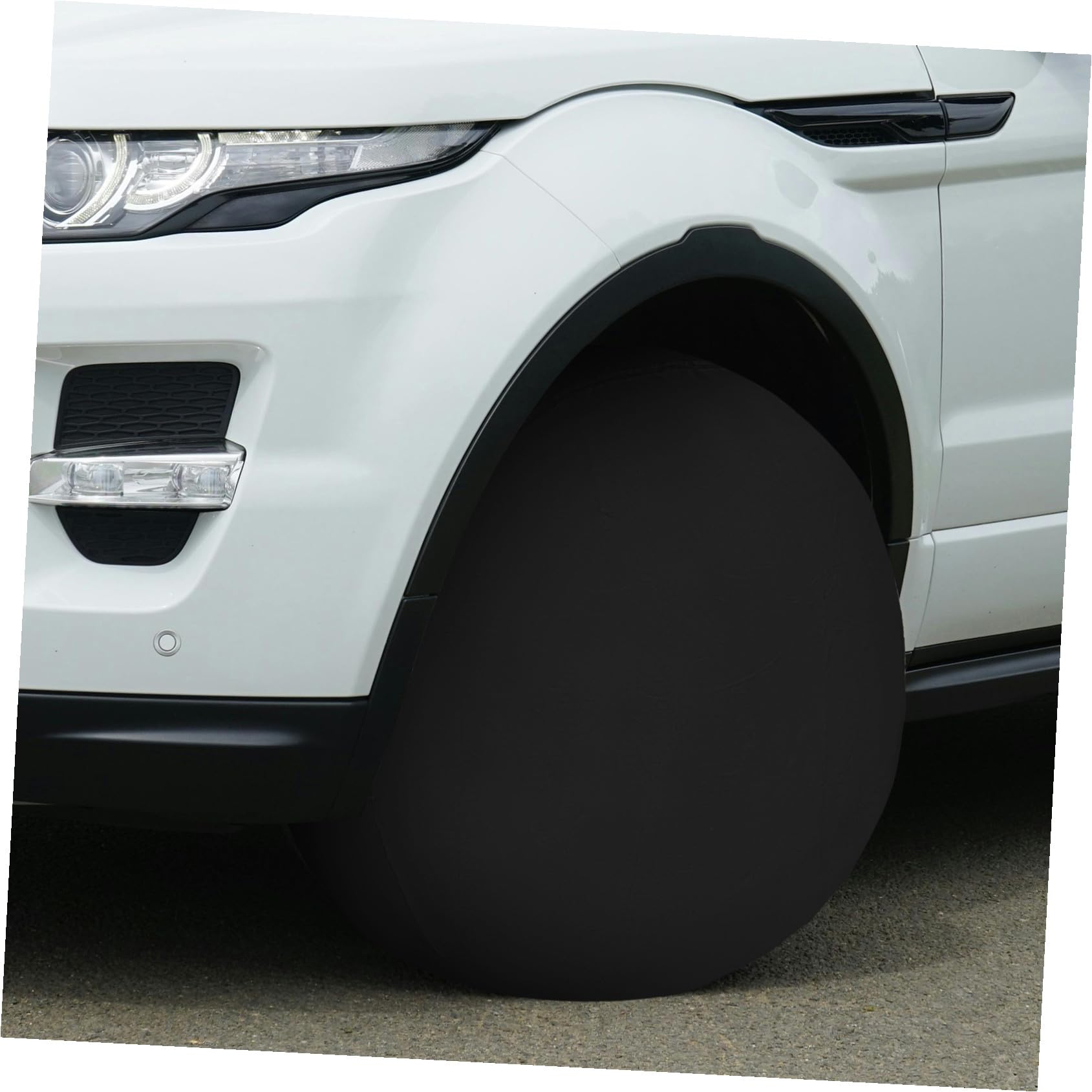 POPETPOP Fundas para Neumáticos De Coche 420d Oxford Negra, 4 Unidades, para Diámetro 60-66 Cm y Ancho 30 Cm, Protección Solar y Almacenamiento, para Caravanas y Coches Exterior