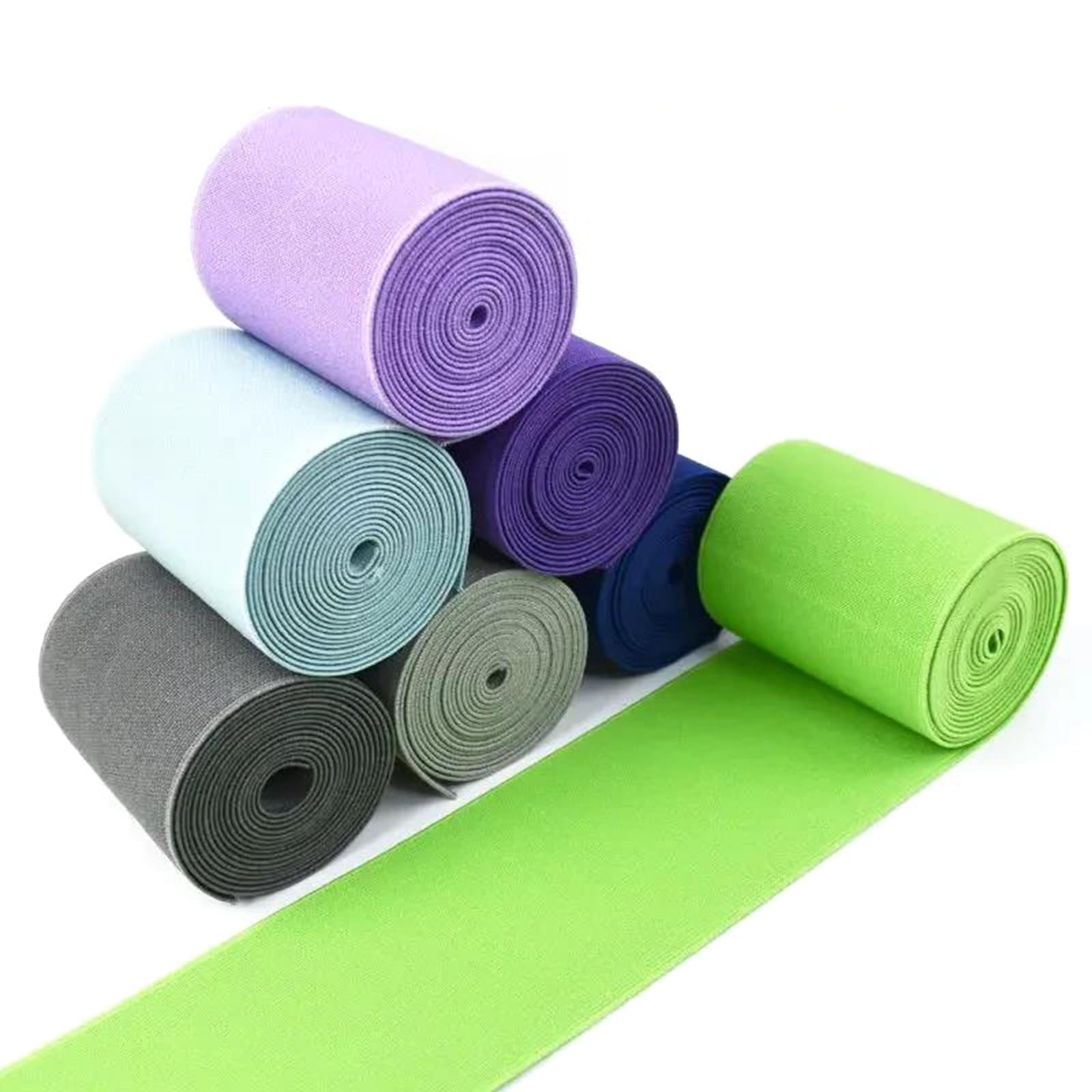 Bandas elásticas Banda elástica Ancha y Plana Banda elástica de 2 Metros (8/10 cm de Ancho) for Ropa Interior, Zapatos, cinturón, Accesorios de Costura DIY, 10 cm(48Pink,10cm)