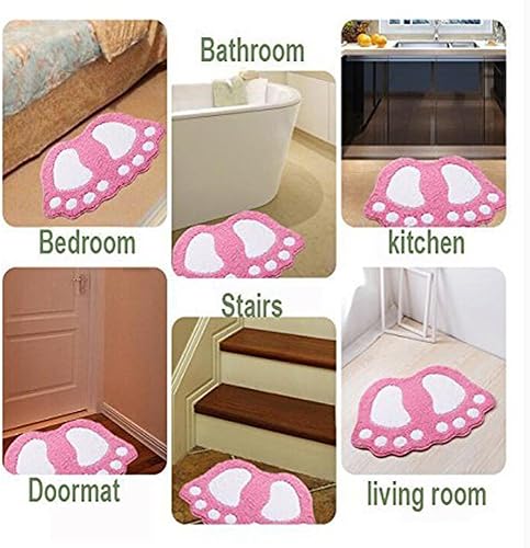 Vista 50 de MIFXIN Tapete de baño antideslizante con pies grandes, absorbente, para baño, inodoro, ducha, cocina, decoración del hogar (gris, 19 x 26 pulgadas)