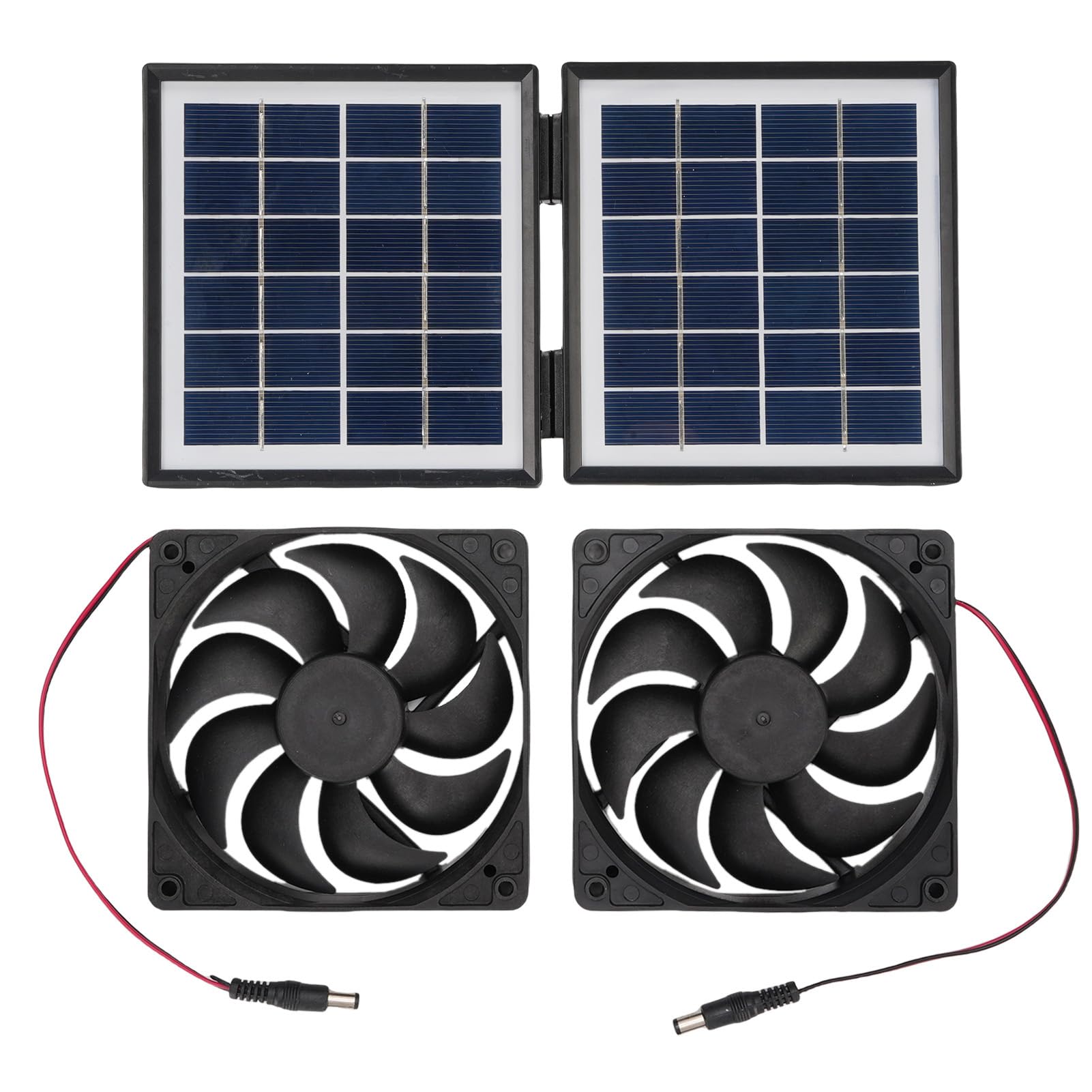 Słoneczny Wentylator Wyciągowy Ze Składanym Panelem 10 W, Przeciwdeszczowy(Black)