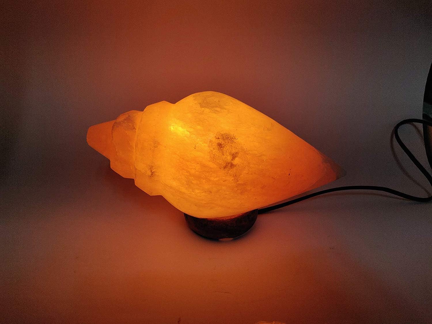 Mind,Body & Soul *Crafted Shape* Himalayan Rock Salt LAMP for Healing, FENG Shui, VASTU & Home Decor (Pack of 1) (SHANKH/Conch)-image-49