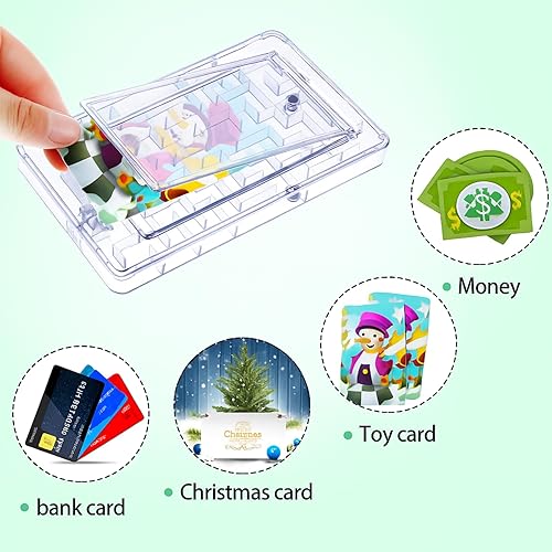 Miniatura 5 de 10 piezas de caja de regalo para tarjetas de regalo creativas caja de rompecabezas de plástico soporte de rompecabezas para laberinto juego de