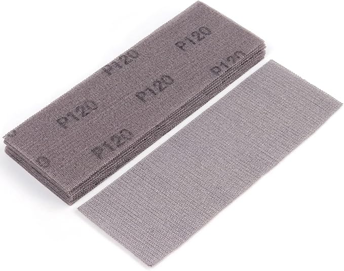 Mesh Sanding Sheets, 80 * 230 mm Hook and Loop Metal Sanding Strips,120
