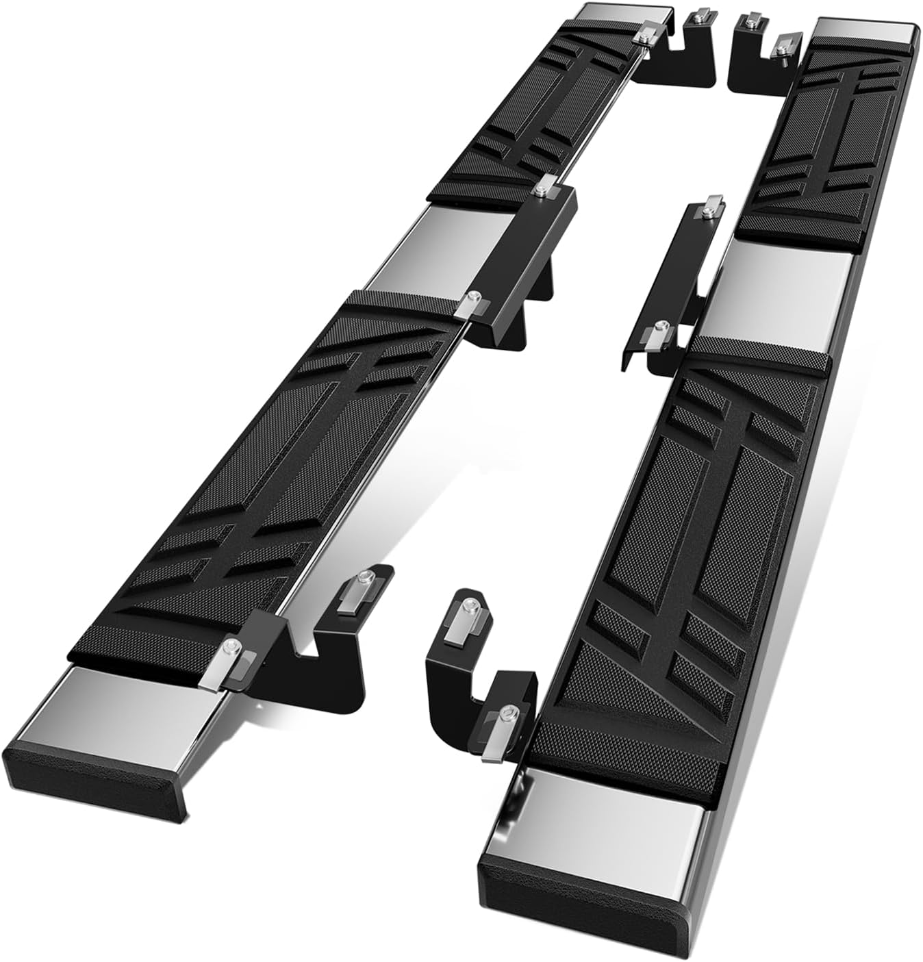 Auto Dynasty Running Boards Compatible with 2015-2024 Ford Edge, Stainless Steel Side Step Rail Nerf Bars, 6.5 Inches Step Bars, Polished Chrome 16 17 18 19 20 21 22 23