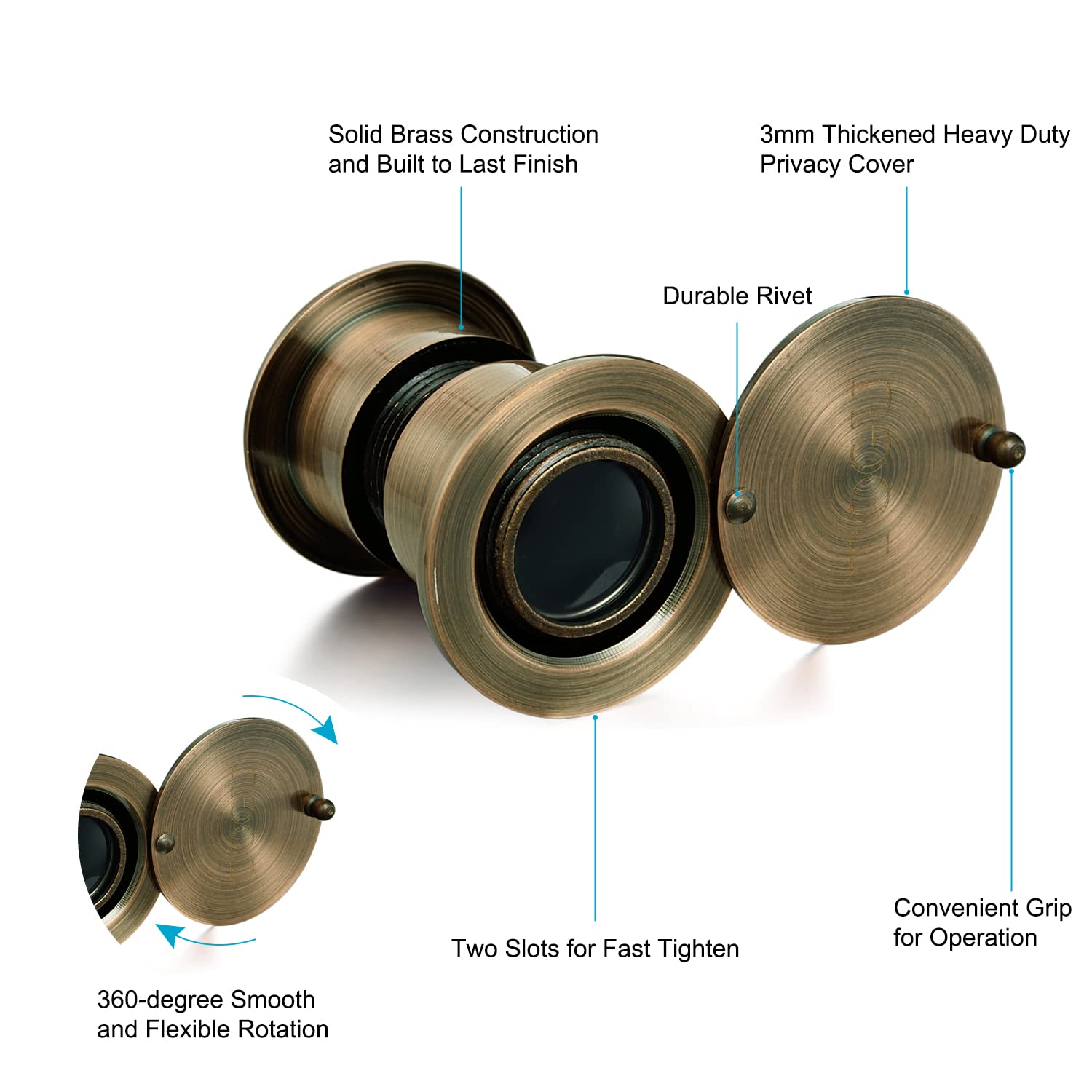 CHAIVUTRUAMRUDEEKOOL 【DIMENTIONOFCOLOUR】 TOGU TG3828YG-PH Solid Brass UL Listed HD Glass Lens 220