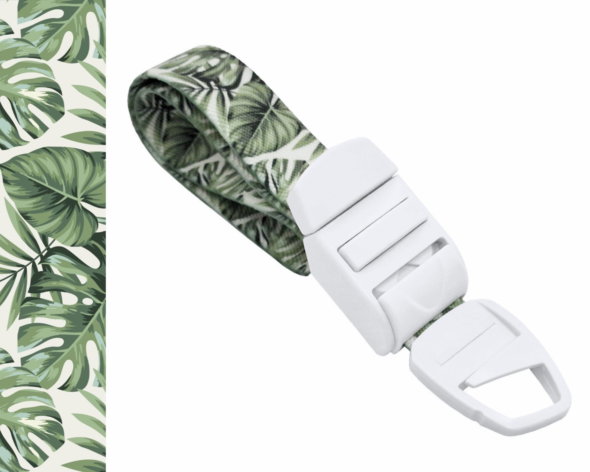 Garrot d'infirmière médicale avec motif feuille de monstera, libération rapide et lente – Boucle en plastique ABS, bande élastique sans latex – Parfait pour les médecins, les étudiants et les