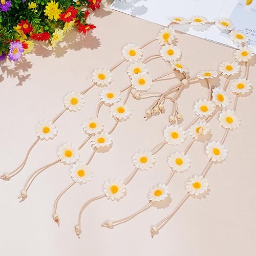 Miniatura 6 de 2 diademas de flores hippie corona floral verano girasol accesorios para el cabello para 70 s estilo bohemio disfraces