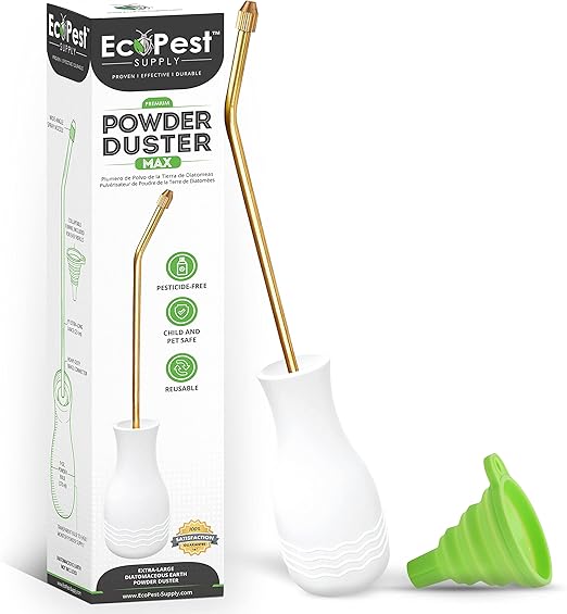 Powder Duster | Extra Large Bulb Duster, Sprayer, and Applicator for Powder and Dust | Perfect for Organic Gardening and Pest Control Treatment for Bed Bugs, Roaches, Ants, Fleas, Ticks, and More