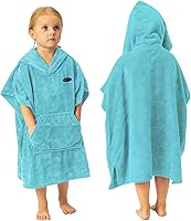 Vista 1 de MWTA Poncho de surf con capucha, traje de neopreno de microfibra gruesa que cambia con bolsillo para deportes acuáticos, hombres y mujeres