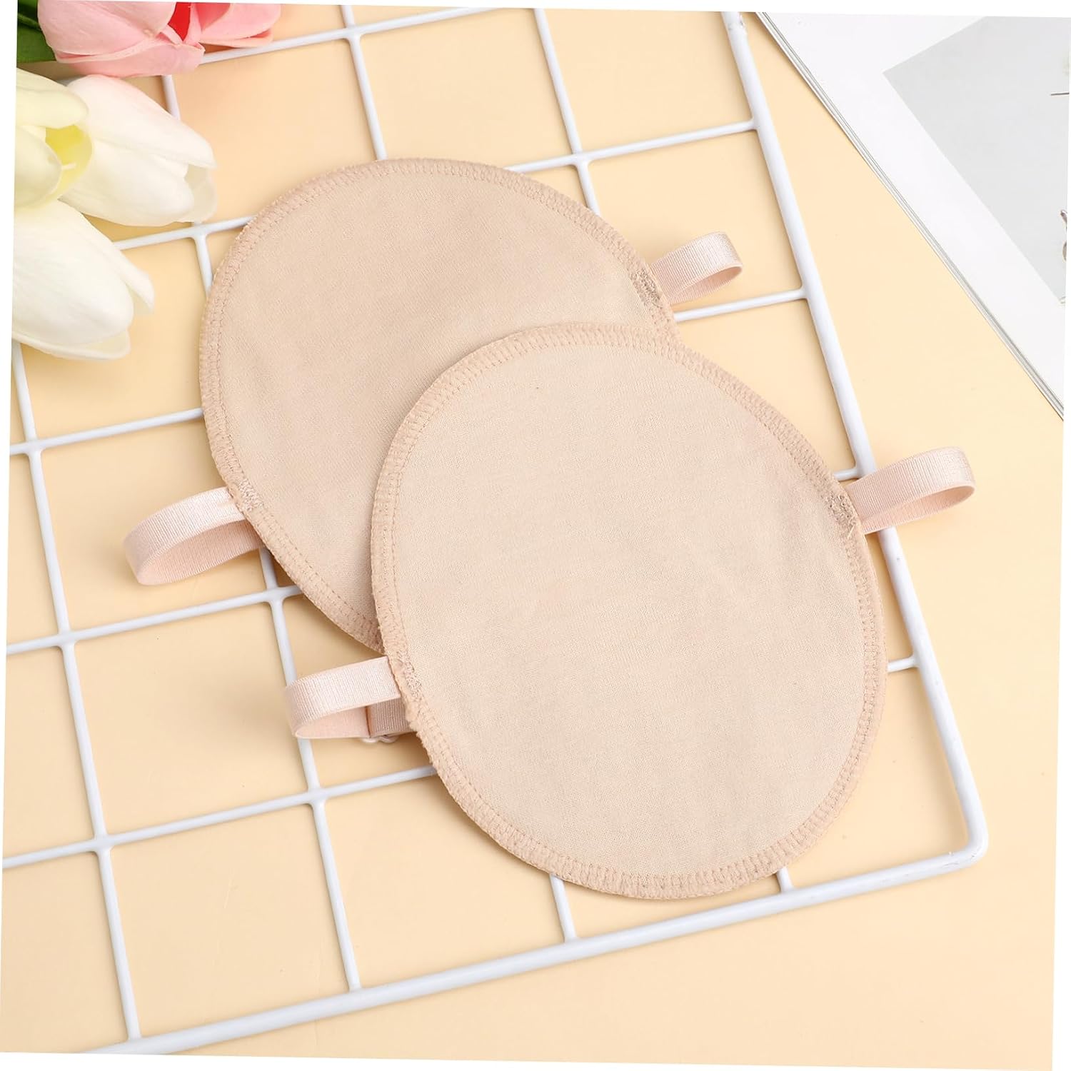 Ipetboom Washable Cotton Sweat Pads for Underarms Self-adhesive Armpit Guards Unisex Sweat Absorbing Cushions Avoid Odor Stains Suitable for Skin Types