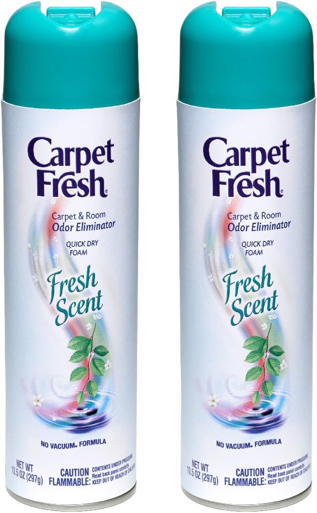 No Vacuum Freshener and Deodorizer Spray, Fresh Scent (2 Pack)