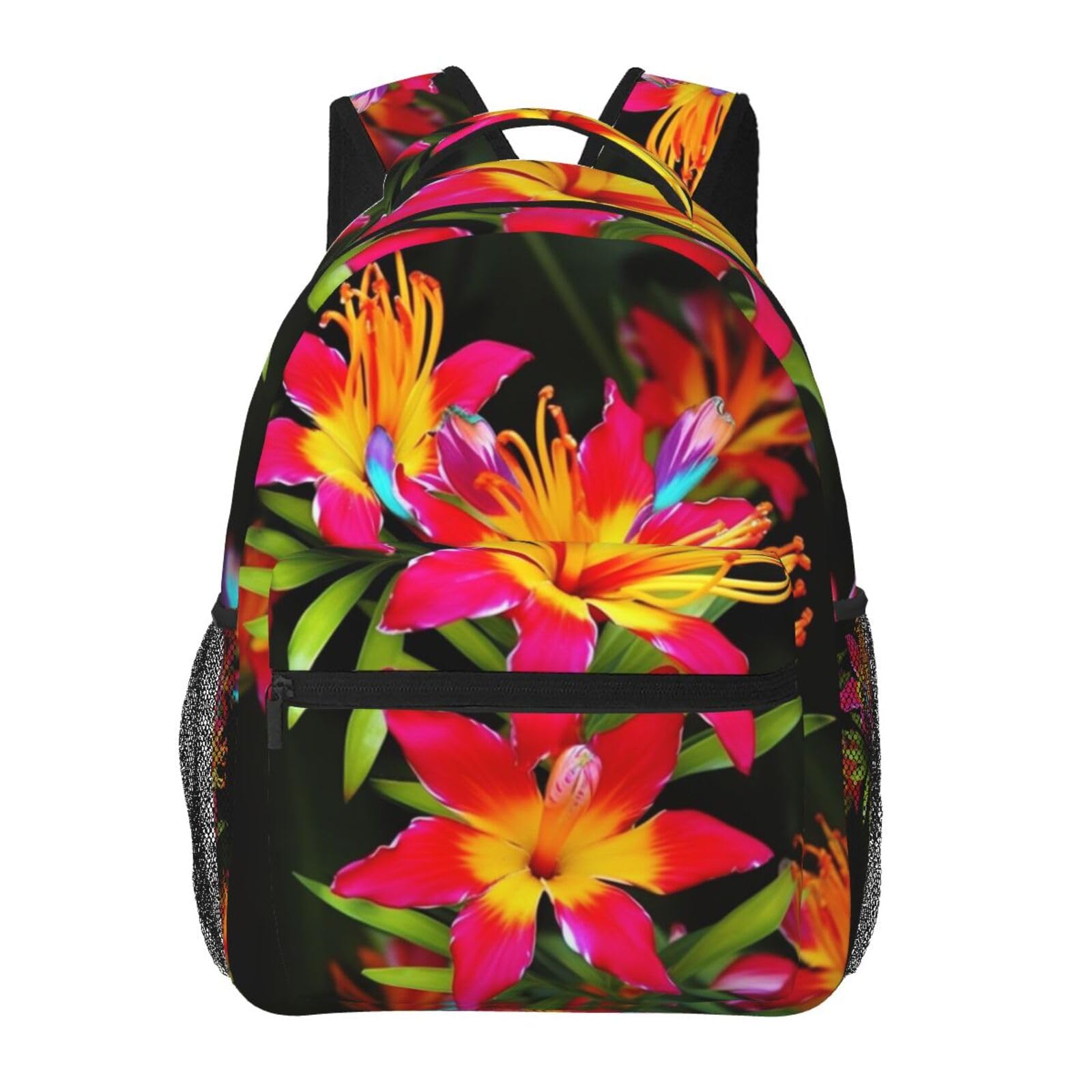 Sac à dos ordinateur léger style hawaïen floral et coloré - 7