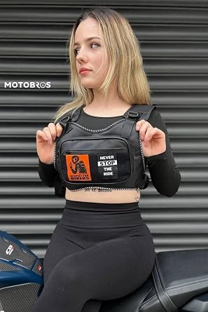 Motobros Motosiklet Reflekt rl  Yelek ile uyumlu Ve Motosiklet G s  antas  Unisex Terletmez Ve Su Ge irmez Siyah
