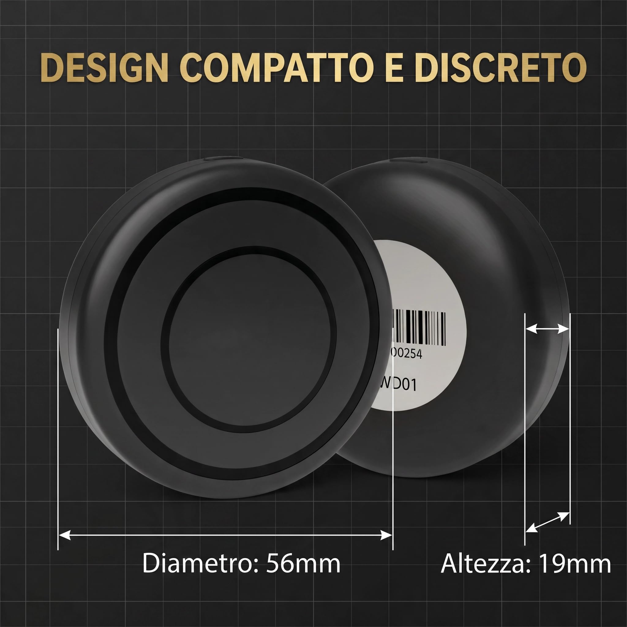 Localizzatore GPS per Auto e Moto, Posizione in Tempo Reale, Allarme SOS, Base Magnetica, Modalità Intelligente di Risparmio Energetico (GeoTrack)