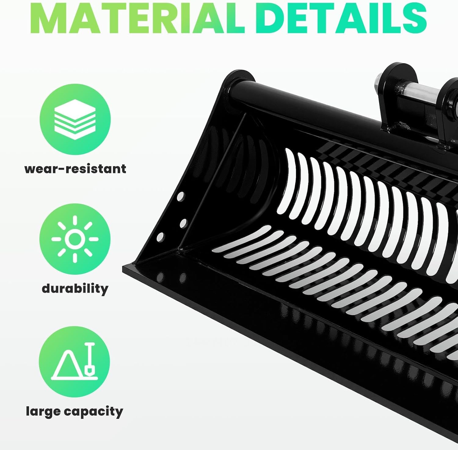Durable 31''/790mm Mini Excavator Screening Bucket - Steel Material Mini Excavator Accessories - Durable Agricultural & Construction Machinery for Soil&Rock Digging, Filtering and Sorting