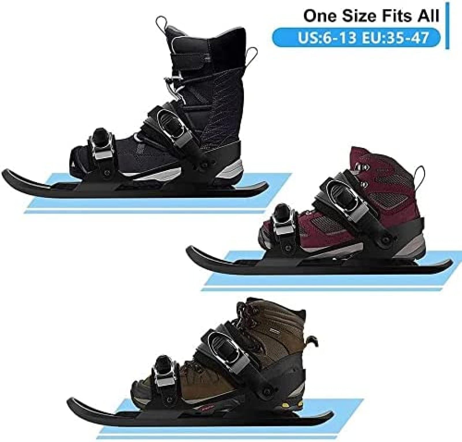 Mini Pattini da Sci Regolabili - Sci per Adulti Antiscivolo per Snow  Skiboard Snowblades - Sci Universale Slittino Snowboard Scarponi da  Sci,Blue,Child : Amazon.it: Casa e cucina