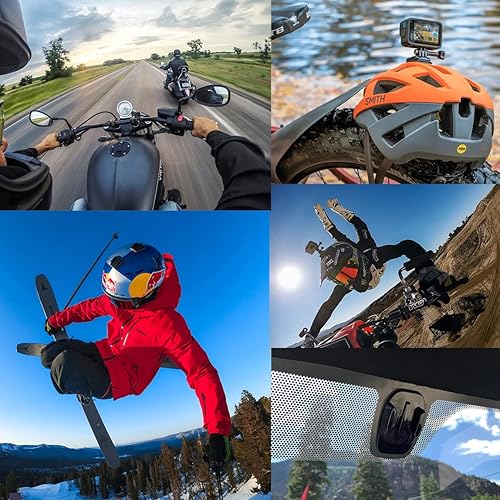 Miniatura 6 de JINGXIN Soportes de casco para GoPro, casco plano curvado adhesivo adhesivo con accesorios de fijación de hebilla, compatible con GoPro Hero 11, 10,