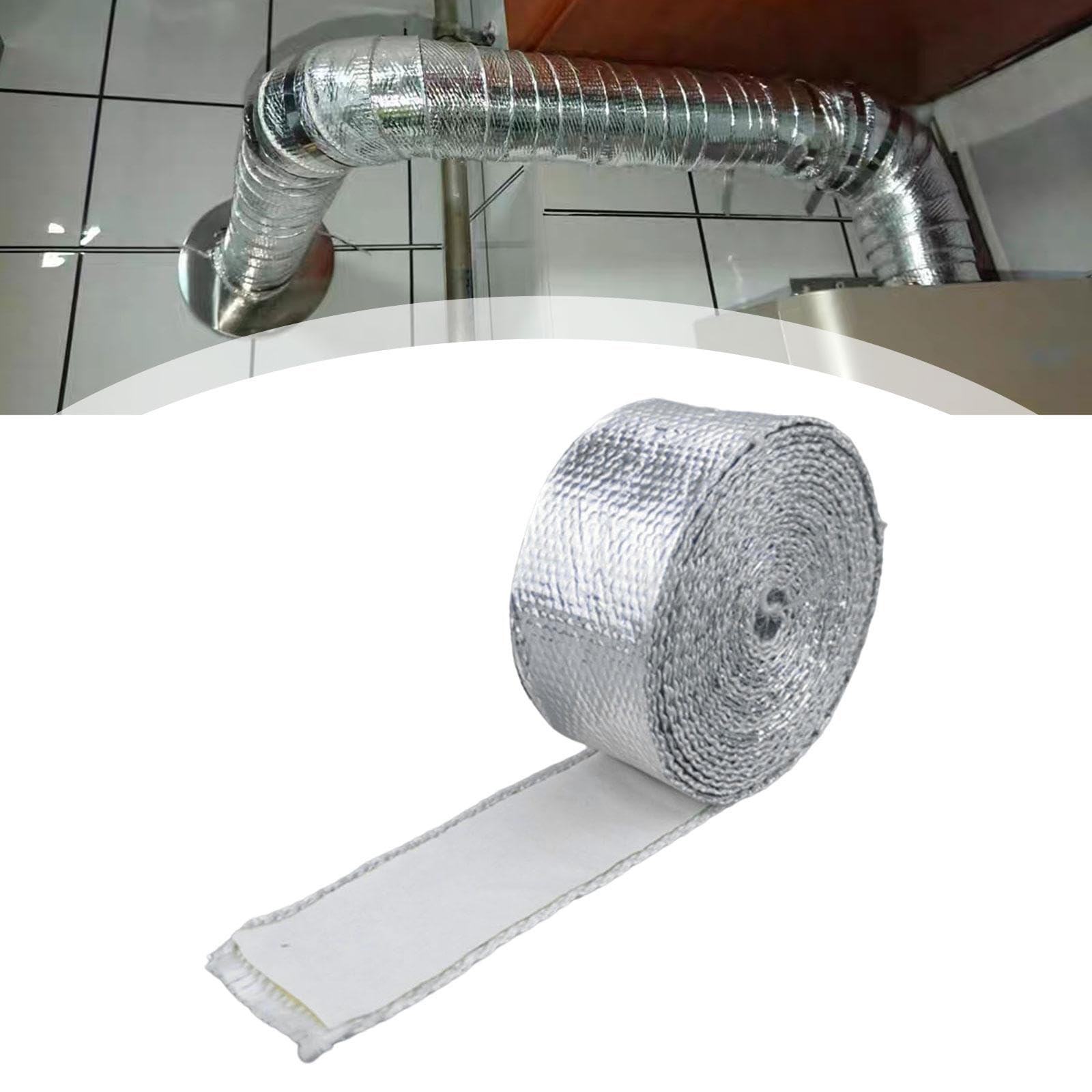 Materiale Riflettente Ad Alta Adesione, Resistente Al Calore, in Fibra di Vetro, in Alluminio per La Sigillatura di La Riparazione di Condotti, 1,5 mm x 50 mm x 10 m