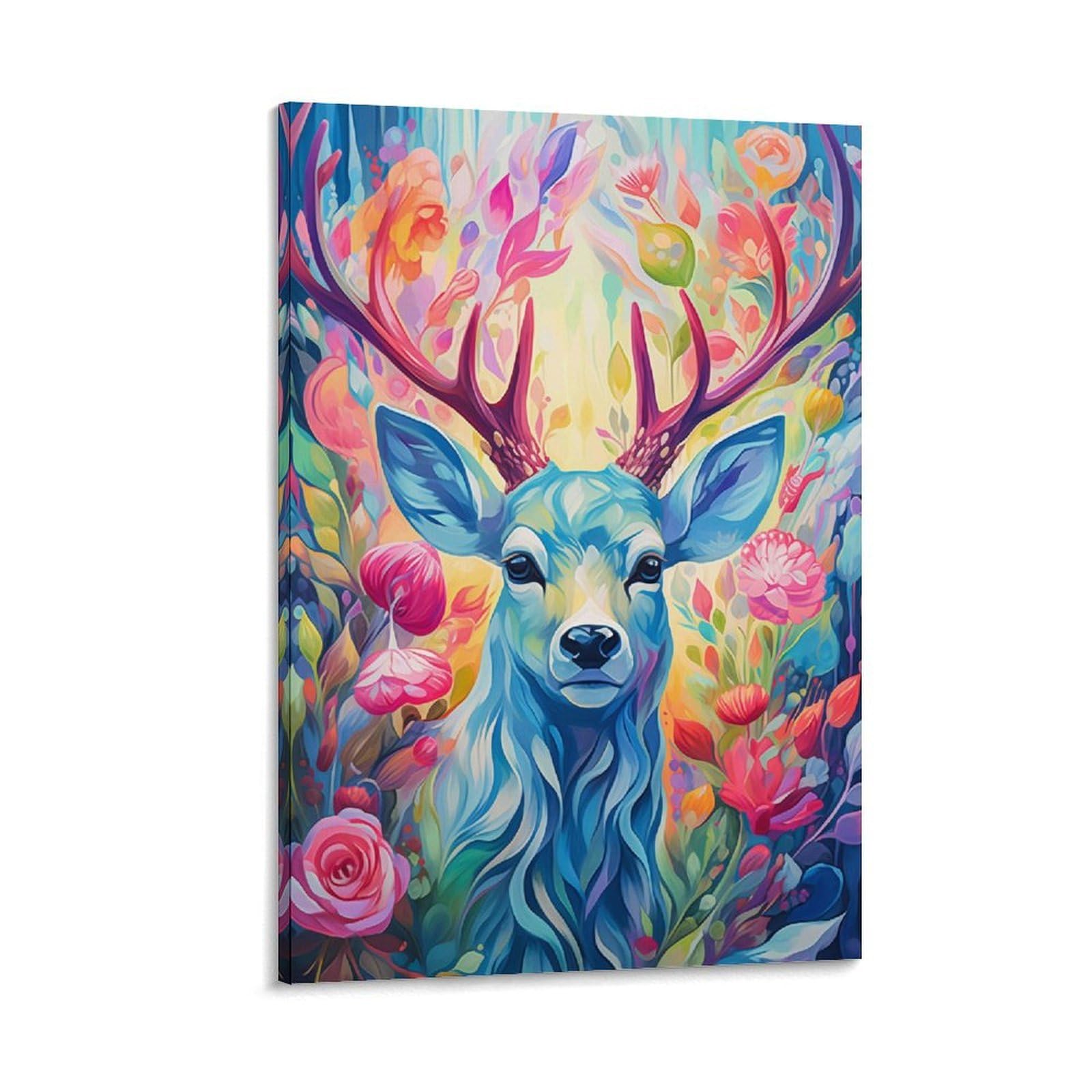 DHBANEIOK Fantasy Deer Art_3 Poster Artwork Canvas Prints Picture Modern Wall Art Picture Wall Hanging for Home Decorations 08x12inch(20x30cm)