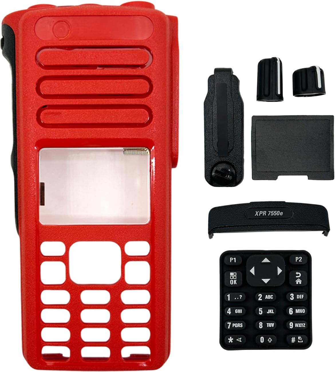 XPR7550E Housing Case Front Cover with Speaker for XIR P8668i P8660i DP4800E DP4801E XPR7580E XPR7550E DGP8550E- RED