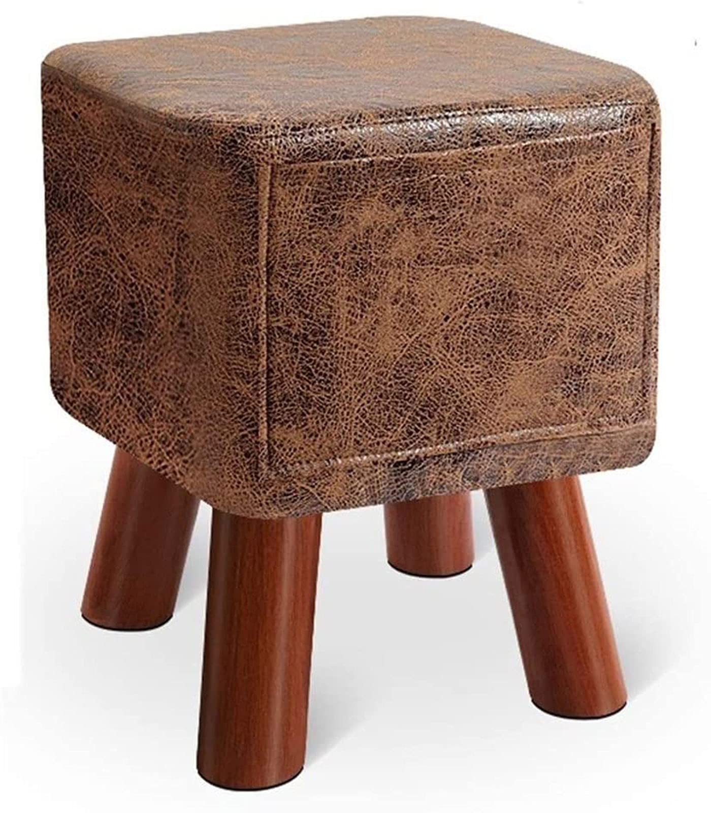 Tabouret repose-pieds rembourré en tissu fleuri pour salon