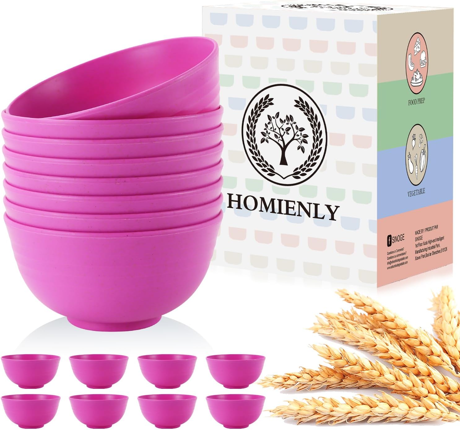 Non Toxic Eco-friendly, durable, reusable, deep cereal bowls.