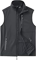 Outdoor Ventures Men's Windproof Softshell Vest: Lightweight Waterproof Breathable Sleeveless Jacket for Golf Hiking Running Travel